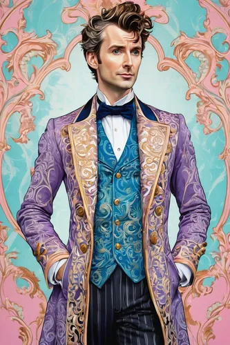 aristocrat,frock coat,robert harbeck,lincoln cosmopolitan,portrait background,lincoln,napoleon iii style,jane austen,abraham lincoln,gentlemanly,man in pink,suit of spades,cravat,barberini,custom portrait,persian poet,french digital background,the carnival of venice,the victorian era,imperial coat,Conceptual Art,Fantasy,Fantasy 24