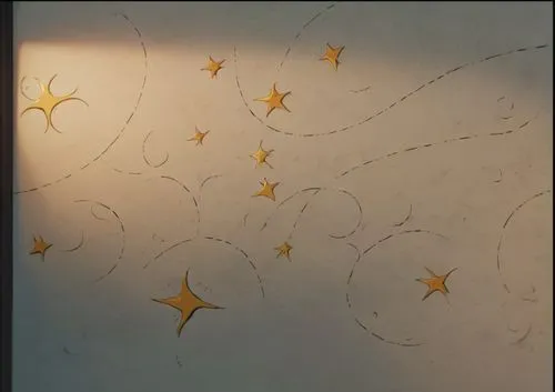 stunt ,a light is lit inside of a star ,constellation pyxis,star pattern,constellation,Anime,Anime,Traditional