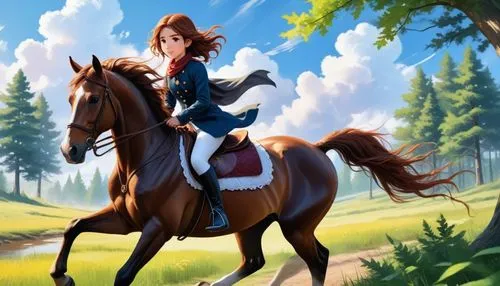 a girl in uniform riding on a horse,equestrianism,horsewoman,epona,equestrian,horseriding,horseback riding