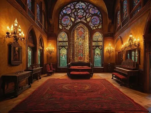 ornate room,victorian room,royal interior,interior decor,stained glass windows,parlor,entrance hall,persian architecture,foyer,the interior of the,hallway,mihrab,persian norooz,antechamber,stained glass,art nouveau frames,iranian architecture,the interior,entryway,interior,Illustration,Realistic Fantasy,Realistic Fantasy 30