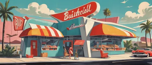 retro diner,fifties,milkshake,drive in restaurant,soda shop,holiday motel,motel,ice cream shop,50's style,red robin,ann margarett-hollywood,matruschka,retro background,retro styled,yolanda's-magnolia,milkshakes,soda fountain,boulevard,deli,fast food restaurant,Illustration,Retro,Retro 12