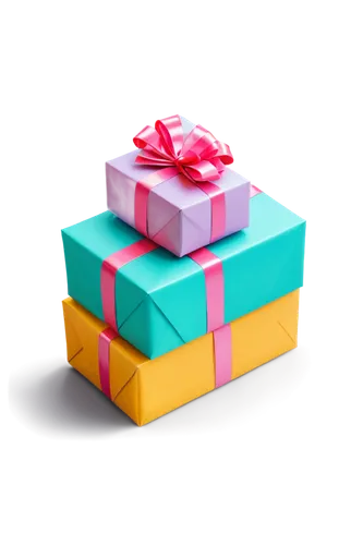 Wrapped gift, colorful paper, ribbon tied, shiny surface, rectangular shape, slightly curved edges, soft focus, 3/4 composition, pastel colors, warm lighting, festive atmosphere.,gift loop,gift box,gi