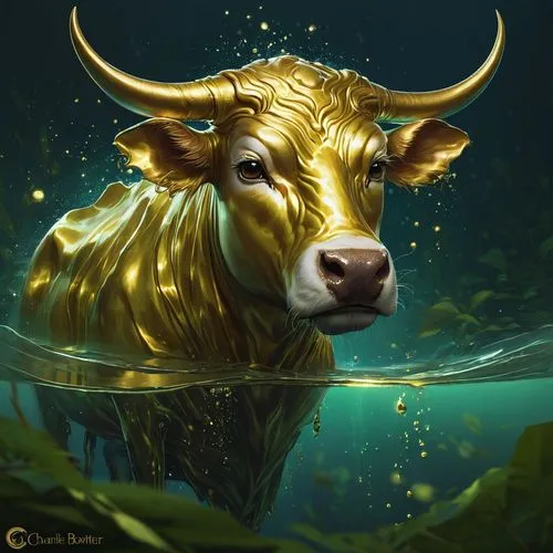 golden unicorn,cow,gold deer,water buffalo,taurus,zebu,ox,tribal bull,horns cow,the zodiac sign taurus,moo,bull,alpine cow,cow icon,oxen,highland cow,calf,montasio,mother cow,watusi cow,Conceptual Art,Fantasy,Fantasy 17