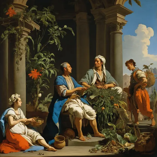 holy family,school of athens,apollo and the muses,robert duncanson,the death of socrates,woman at the well,work in the garden,the garden society of gothenburg,candlemas,palm sunday,nativity,nativity of jesus,the prophet mary,children studying,samaritan,the annunciation,classical antiquity,artemisia,apollo hylates,church painting,Art,Classical Oil Painting,Classical Oil Painting 40