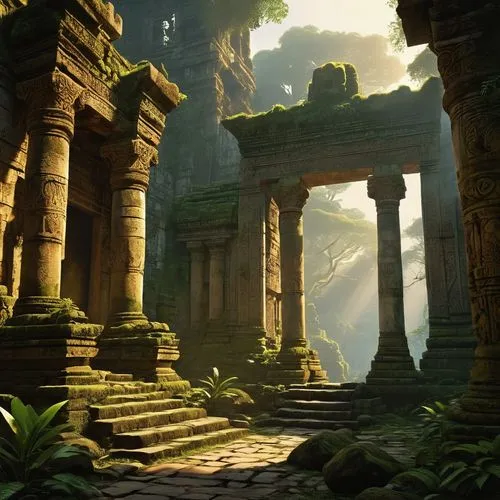 angkor,artemis temple,ancient city,labyrinthian,ancient buildings,ellora,banteay,ancient,pillars,ruins,the ancient world,angkor thom,yavin,ancient ruins,uncharted,ancients,the ruins of the,poseidons temple,mausoleum ruins,cambodia,Conceptual Art,Fantasy,Fantasy 07