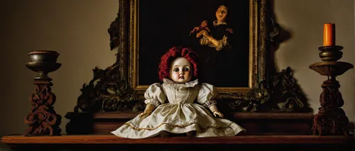 wooden doll,doll looking in mirror,porcelain dolls,doll's house,marionette,collectible doll,doll figure,cloth doll,gothic portrait,doll house,doll head,painter doll,pierrot,vintage doll,redhead doll,raggedy ann,doll's head,the japanese doll,killer doll,female doll,Art,Classical Oil Painting,Classical Oil Painting 05