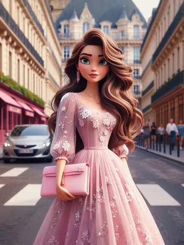 rapunzel,princess sofia,doll dress,paris,fashion doll,cinderella,a girl in a dress,paris shops,barbie,tiana,dress doll,a princess,princess anna,little girl in pink dress,fashion dolls,versailles,barbie doll,girl in a long dress,female doll,madeleine