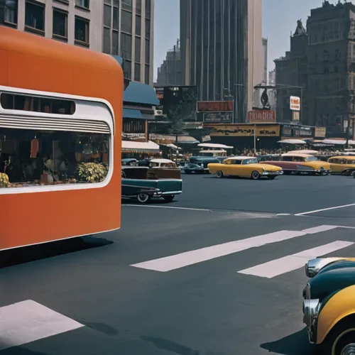 new york taxi,1960's,1950s,60s,checker aerobus,trolleybuses,model buses,retro diner,1955 montclair,yellow taxi,volkswagenbus,taxicabs,1950's,trolley bus,city bus,yellow cab,fifties,chrysler airflow,double-decker bus,tram car,Photography,Documentary Photography,Documentary Photography 15