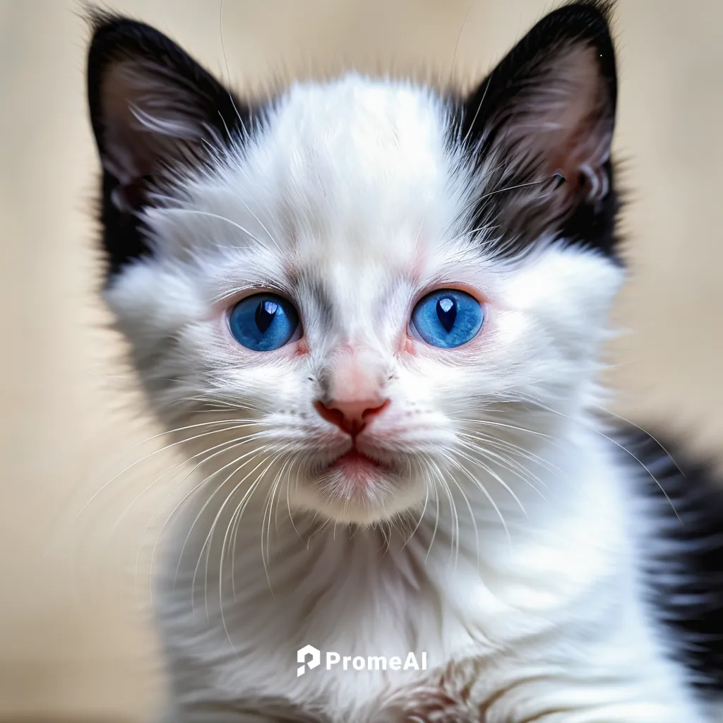 baby black and white kitten with blue eyes,cat with blue eyes,blue eyes cat,blue eyes,cat on a blue background,baby blue eyes,blue eye,the blue eye,cute cat,breed cat,siamese cat,white cat,turkish ang