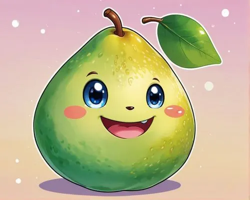 A jrpg style monster look like a pear,A jrpg style monster look like a pear,pinya,peary,pitahaya,pear,rock pear,chimango,Illustration,Japanese style,Japanese Style 01