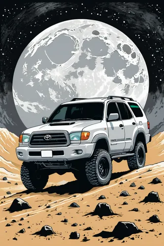 moon rover,moon car,4 runner,toyota 4runner,subaru rex,nissan xterra,moon vehicle,ford expedition,ford explorer,land rover discovery,mars rover,toyota land cruiser,isuzu trooper,ford bronco,moon landing,ford ranger,ford escape,ford explorer sport trac,toyota tacoma,toyota fj cruiser,Illustration,Vector,Vector 01