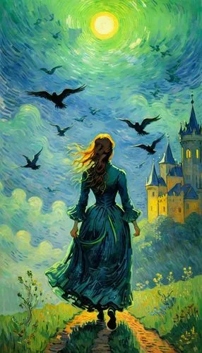 schierholtz,schierstein,schierke,zelazny,troubadour,troubador,the wanderer,ravenstein,karakas,pilgrim,fantasy picture,hildebrandt,celebration of witches,little girl in wind,the witch,merryweather,sorcerer,orona,crow queen,halloween background,Art,Artistic Painting,Artistic Painting 04