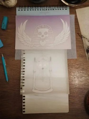 skull drawing,multi layer stencil,skull and crossbones,silverpoint,lithographer,stenciling,vectoring,day of the dead paper,lotus art drawing,printshop,purple cardstock,lithography,embossing,serigraphy,3d art,drawing trumpet,printmaking,3d mockup,silkscreen,progresses