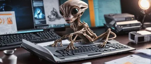 et,man with a computer,computer freak,seti,computerologist,alienware,extraterritorial,extraterrestrial,computer business,computadora,skeleltt,deskjet,kontroller,mekon,computer,kantarian,ood,computation,blur office background,deromedi,Conceptual Art,Sci-Fi,Sci-Fi 13