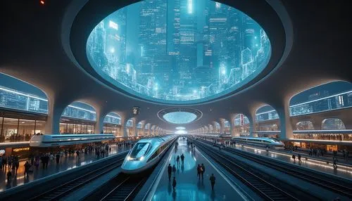 futuristic architecture,maglev,futuristic landscape,futuristic,sky train,cybercity,arcology,dubai,tron,futuristic art museum,sky space concept,cyberview,metropolis,blue spheres,cyberport,skyways,randstadrail,masdar,velaro,hypermodern,Photography,General,Realistic