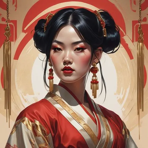 geisha,geisha girl,geiko,oriental princess,oiran,oriental girl,Conceptual Art,Fantasy,Fantasy 01