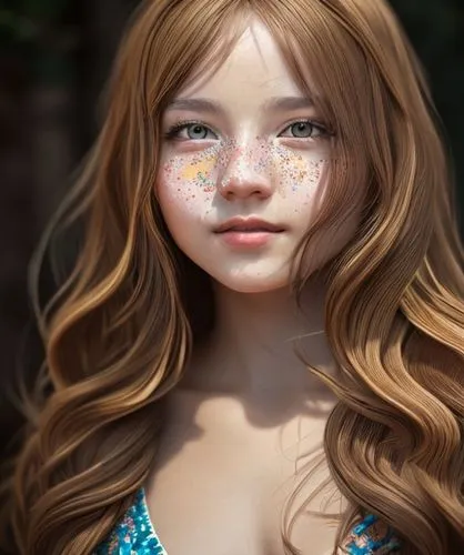 oil paint girl,girl portrait,digital painting,fantasy portrait,world digital painting,gingerbread girl,child fairy,female doll,little girl fairy,mystical portrait of a girl,girl drawing,child portrait