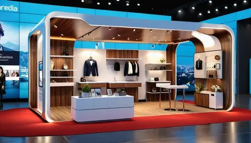 fashion exhibition stall design with solid background,sales booth,tradeshow,tradeshows,interdental,cebit,promotable,property exhibition,mipcom,communicasia,product display,beurs,merchandizing,fitur,is