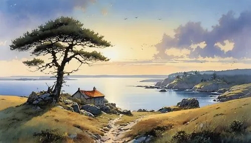 coastal landscape,coville,landscape with sea,beach landscape,colwell,salminen,lambrook,oslofjord,sea landscape,watercolourist,watercolor,andreassen,an island far away landscape,cottage,watercolorist,landscape,arnberger,watercolour,home landscape,gantner,Conceptual Art,Sci-Fi,Sci-Fi 19