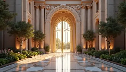 mausoleums,mausolea,hall of the fallen,mausoleum,theed,putrajaya,bahai,cathedral,royal palms,entrada,archways,marble palace,pillars,entranceway,arches,corridor,portal,gateway,abu dhabi mosque,doorways,Photography,General,Realistic