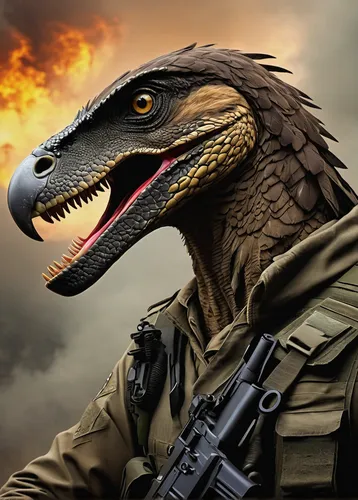 military raptor,raptor,velociraptor,raptor perch,troodon,landmannahellir,saurian,tyrannosaurus,german rex,predatory bird,basilisk,bird png,dinosaruio,hawk animal,tyrannosaurus rex,eagle vector,bird bird-of-prey,dino,jurassic,bird of prey,Art,Classical Oil Painting,Classical Oil Painting 11