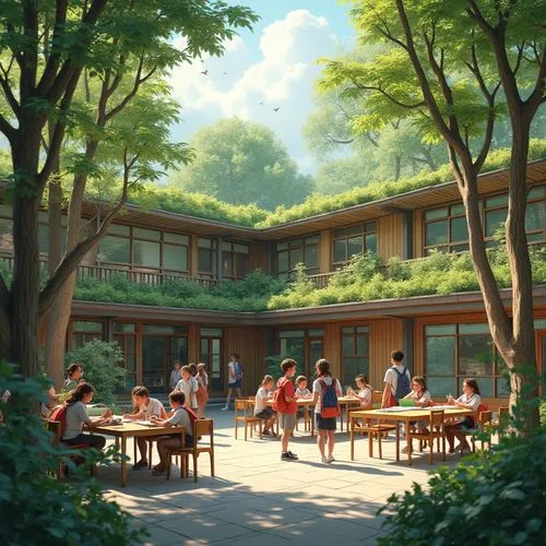 teahouse,kindergarten,watercolor cafe,school design,lunchroom,classroom,cafeteria,dormitory,teahouses,watercolor tea shop,tea garden,cat's cafe,studio ghibli,the coffee shop,retirement home,class room,coffee shop,schoolroom,tearoom,japanese restaurant,Photography,General,Realistic