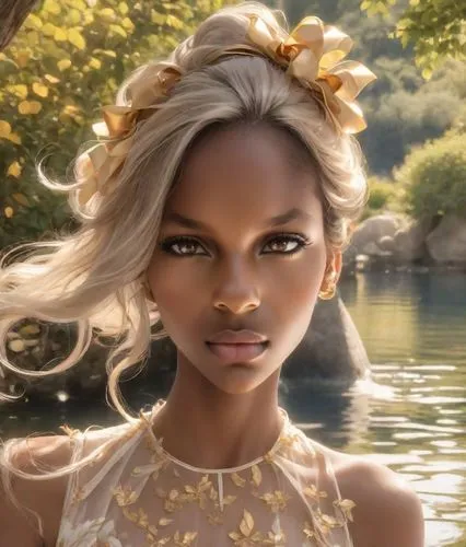 ororo,tiana,azilah,oshun,the blonde in the river,lumidee,tyra,cassie,galadriel,ginta,faerie,maliana,behenna,angolan,tink,jessamine,danai,fairy queen,azanian,faery,Photography,Realistic