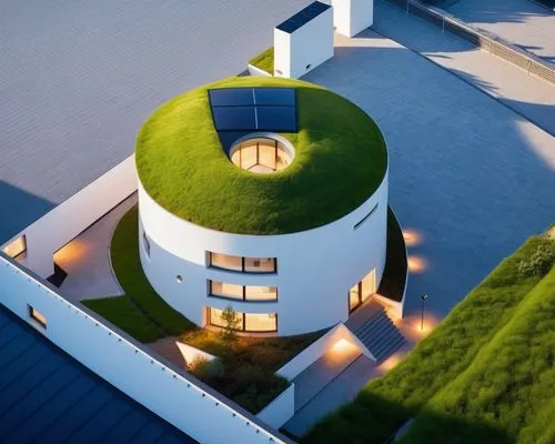 grass roof,cube house,cubic house,roof landscape,kornhaus,round house,hejduk,observatory,modern architecture,roof garden,observatoire,dunes house,solar cell base,eisenman,sky apartment,vitra,dovecote,the energy tower,seidler,view from above,Photography,General,Realistic