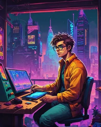 cyberpunk,man with a computer,synth,cybertown,cyberscene,computerologist,computer freak,cyberpunks,computer addiction,computer,freelancer,cyberworld,computer game,coder,pianist,game illustration,girl at the computer,computer games,laptop wallpaper,computer graphic,Unique,Pixel,Pixel 04