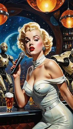 atomic age,barmaid,emshwiller,radebaugh,bartender,science fiction,sci fiction illustration,interplanetary,barmaids,rocketeer,cigarette girl,sci fi,soda fountain,barkeeper,barbarella,espacial,lucasarts,fembots,barkeep,spacewar,Photography,General,Commercial