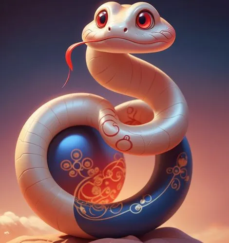 kaa,dragonair,emperor snake,serpiente,naga,snake kawaii,Illustration,Realistic Fantasy,Realistic Fantasy 01