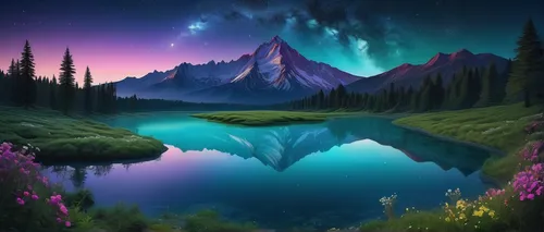 purple landscape,landscape background,fantasy landscape,fantasy picture,unicorn background,background colorful,colorful background,beautiful landscape,background view nature,full hd wallpaper,heaven lake,northen lights,landscapes beautiful,beautiful lake,nature landscape,mirror water,mountain landscape,alpine lake,creative background,splendid colors,Photography,Documentary Photography,Documentary Photography 16