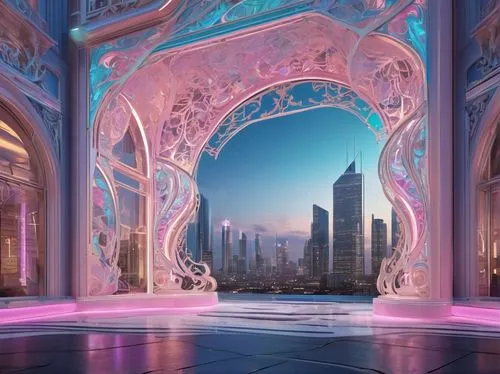 agrabah,pink city,3d fantasy,art deco background,fantasy city,background design,ornate room,naboo,dubailand,lachapelle,marble palace,sheikh zayed grand mosque,stage design,ballroom,archways,dubai,arabic background,the dubai mall entrance,valerian,andalus,Conceptual Art,Fantasy,Fantasy 24