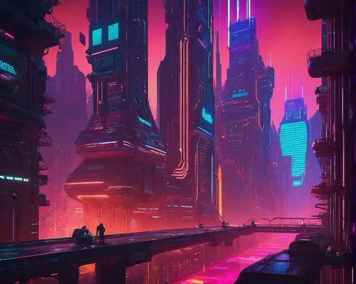 futuristic landscape,cyberpunk,cityscape,colorful city,metropolis,futuristic,fantasy city,scifi,vapor,dystopian,vast,dystopia,dusk,sci-fi,sci - fi,neon arrows,evening city,urban,ancient city,city blocks,Conceptual Art,Sci-Fi,Sci-Fi 26