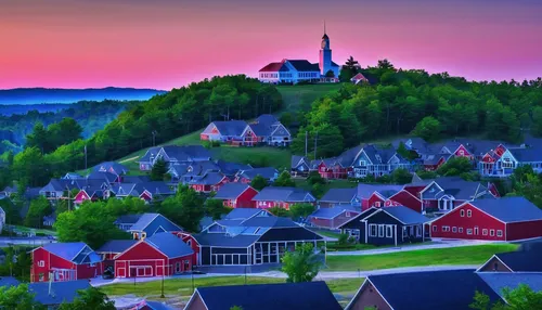 aurora village,mountain village,scandinavia,mackinac island,houses clipart,escher village,norway,vermont,alpine village,bar harbor,resort town,wooden houses,maine,quebec,newfoundland,small towns,oktoberfest background,trondheim,norway nok,ore mountains,Conceptual Art,Oil color,Oil Color 13