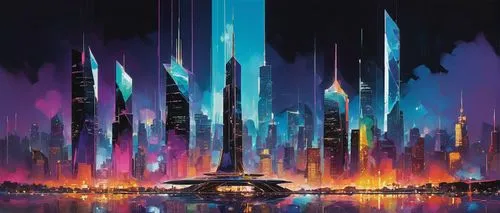 futuristic landscape,sedensky,valerian,polara,cybercity,coruscant,guangzhou,futuristic architecture,jablonsky,futuristic,homeworld,areopolis,metropolis,futurists,giacchino,homeworlds,fantasy city,harbour city,cyberport,cyberworld,Conceptual Art,Oil color,Oil Color 07