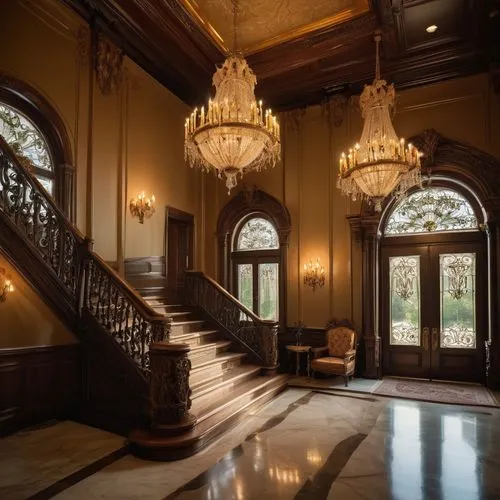 foyer,entrance hall,hallway,lobby,entryway,greystone,hotel hall,cochere,entranceway,luxury home interior,interior decor,hotel lobby,royal interior,ballrooms,brownstone,mansion,entryways,hallway space,driehaus,ballroom,Conceptual Art,Oil color,Oil Color 17