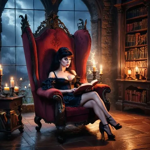 vampirella,elvira,fantasy picture,librarian,vampire lady,vampire woman,Photography,General,Commercial