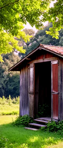 outbuilding,garden shed,shed,springhouse,wooden hut,dogtrot,sheds,woodshed,farm hut,field barn,old barn,privies,outhouse,barnhouse,ektachrome,wood doghouse,outhouses,cabane,cooling house,outbuildings,Illustration,Japanese style,Japanese Style 09