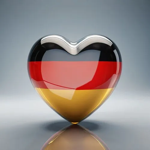  a smooth 3D heart with the German Flag. Glass background,german shaped,germany flag,german flag,germany,heart shape frame,east german,german,made in germany,love symbol,golden heart,swiss ball,heart 