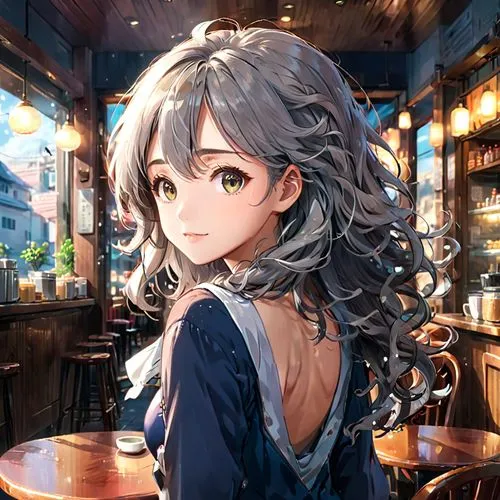 sakuya,ranko,kanon,coffee background,violet evergarden,siero,Anime,Anime,Realistic