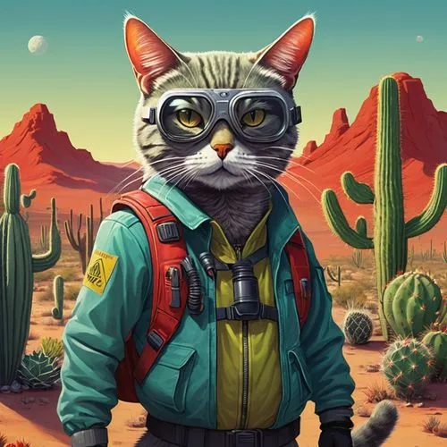 altiplano,gato,cartoon cat,cat vector,sci fiction illustration,mccloud,cat warrior,catterson,desert fox,eqecat,kitterman,felino,desert background,mau,game illustration,starfox,vector illustration,cattan,chebbi,world digital painting,Illustration,Realistic Fantasy,Realistic Fantasy 18