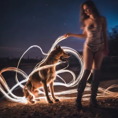 drawing with light,light painting,lightpainting,light drawing,girl with dog,long exposure light,light paint,fire dancer,light graffiti,sparkler,light trail,sparklers,light art,long exposure,dog-photography,light trails,dog photography,sparks,fire artist,sparkler writing,Photography,Artistic Photography,Artistic Photography 04