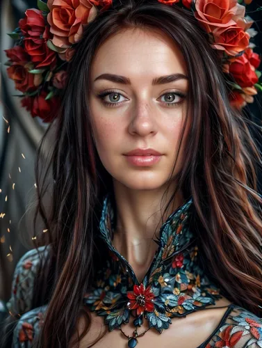 beautiful girl with flowers,girl in flowers,girl in a wreath,floral wreath,romantic portrait,boho art,flowers png,russian folk style,colorful floral,elven flower,bohemian,wreath of flowers,boho,girl portrait,flower crown,fantasy portrait,eurasian,floral,ukrainian,splendor of flowers