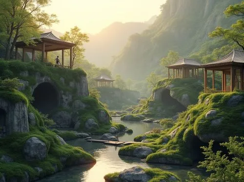 japan landscape,fantasy landscape,shaoming,world digital painting,wudang,teahouse,asian architecture,oriental,beautiful japan,south korea,japanese garden,hushan,oriental painting,landscape background,qingcheng,japon,qingming,rivendell,japan garden,river landscape,Photography,General,Realistic