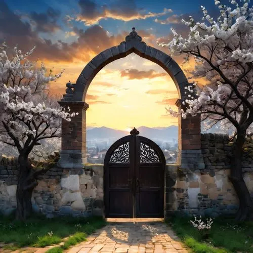 japanese sakura background,spring background,garden door,springtime background,sakura background,stone gate,archways,landscape background,archway,heaven gate,easter background,wood gate,doorways,victory gate,gate,iron gate,windows wallpaper,rose arch,gateway,wooden door,Unique,Design,Logo Design