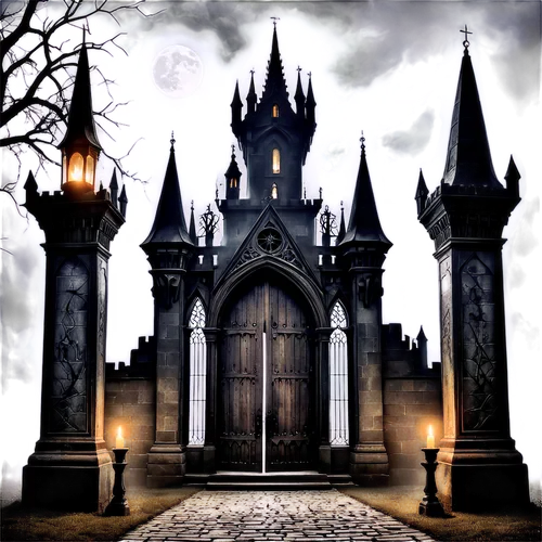 haunted cathedral,haunted castle,ghost castle,ravenloft,gothic style,castle of the corvin,halloween background,gothic church,gothic,shadowgate,witch house,neogothic,the haunted house,haunted house,witch's house,darkhold,gothicus,undermountain,dark gothic mood,darkfall,Illustration,Black and White,Black and White 07