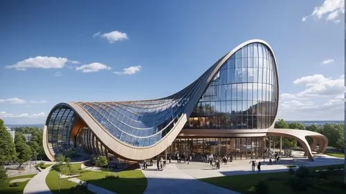 futuristic architecture,olympia ski stadium,ski jump,futuristic art museum,eco hotel,eco-construction,danube centre,kirrarchitecture,modern architecture,glass facade,archidaily,new building,solar cell