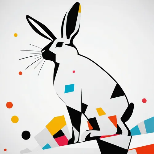 deco bunny,european rabbit,white rabbit,rabbits and hares,adobe illustrator,vector graphic,vector graphics,rabbit,gray hare,lepus europaeus,domestic rabbit,abstract cartoon art,easter background,wild rabbit,easter bunny,illustrator,pop art style,rainbow rabbit,easter rabbits,cool pop art,Art,Artistic Painting,Artistic Painting 42