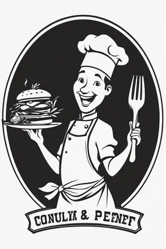 couroupita,restaurants online,contact grill,pizza supplier,company logo,chef,the logo,cooks,corned beef,logo,chef's uniform,retro 1950's clip art,png image,food and cooking,food icons,store icon,catering service bern,czech cuisine,cordon bleu,cooking show,Illustration,Black and White,Black and White 31